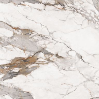 Calacatta Supreme Sintered Stone slab – bold veining with polished or honed finish, classic marble look.