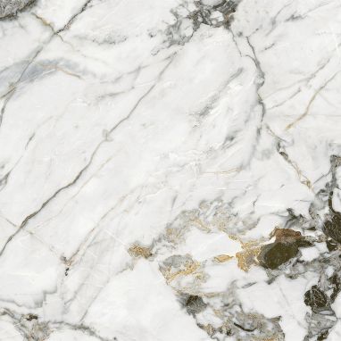 Gold Dewdrop Sintered Stone slab – polished surface with soft golden shimmer, elegant finish.